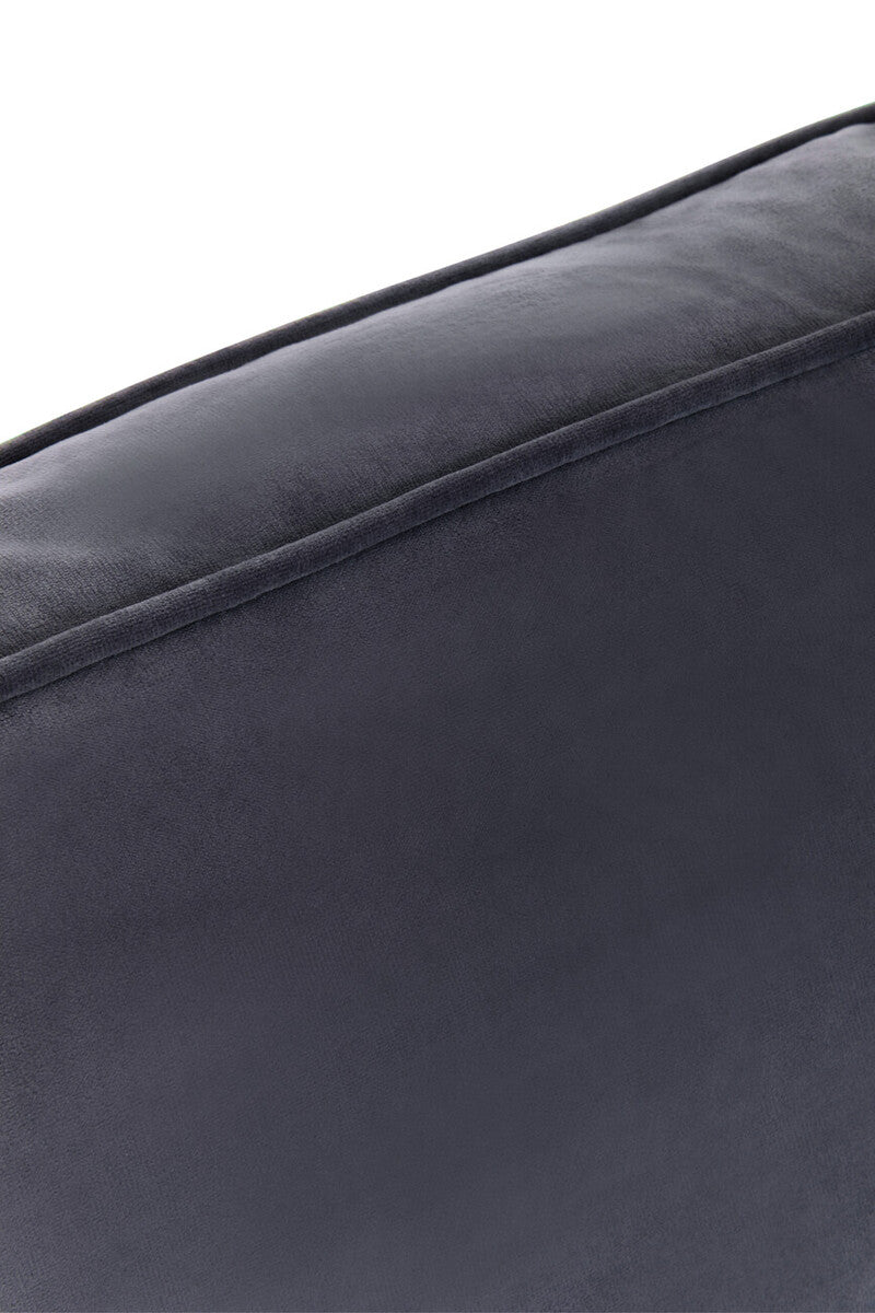 Orsina Ralph 3-Seater Black Velvet Sofa – Modern Deep Cushion Lounge