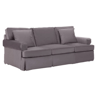Orsina Ralph 3 Seater Grey Velvet Sofa – Modern Living Room Couch