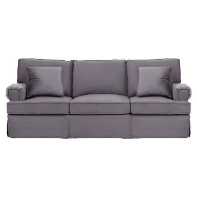 Orsina Ralph 3 Seater Grey Velvet Sofa – Modern Living Room Couch