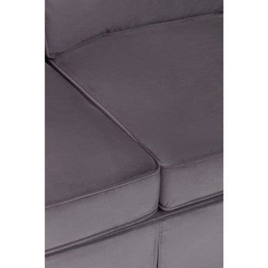 Orsina Ralph 3 Seater Grey Velvet Sofa – Modern Living Room Couch