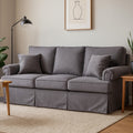 Orsina Ralph 3 Seater Grey Velvet Sofa – Modern Living Room Couch
