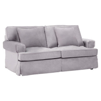 Orsina Ralph 2 Seater Grey Velvet Sofa – Compact Modern Loveseat