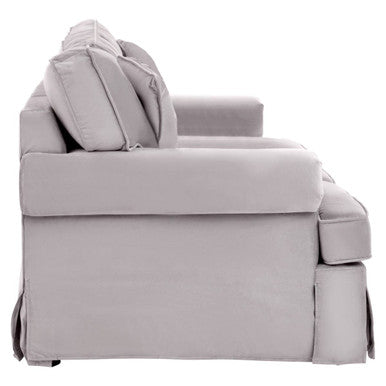 Orsina Ralph 2 Seater Grey Velvet Sofa – Compact Modern Loveseat