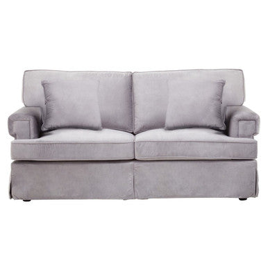 Orsina Ralph 2 Seater Grey Velvet Sofa – Compact Modern Loveseat