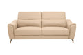Orsina Padua 3 Seater Stone Leather Sofa with Adjustable Headrests