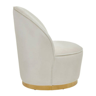 Orsina Kids Tamra Velvet Armchair – Cream and Gold Reading Chair