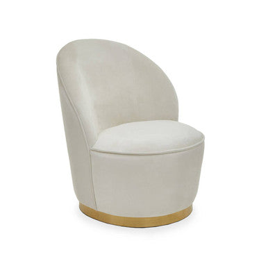 Orsina Kids Tamra Velvet Armchair – Cream and Gold Reading Chair