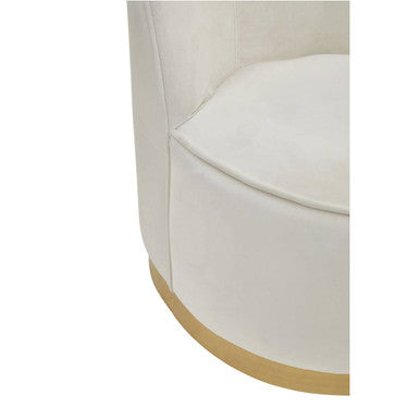 Orsina Kids Tamra Velvet Armchair – Cream and Gold Reading Chair