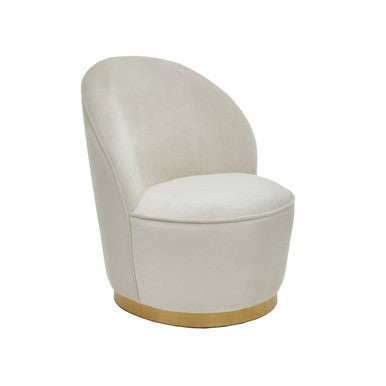 Orsina Kids Tamra Velvet Armchair – Cream and Gold Reading Chair