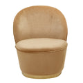 Orsina Tamra Kids Velvet Barrel Chair with Gold Base – Beige
