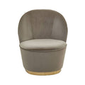Orsina Kids Tamra Velvet Accent Chair – Mink and Gold Barrel Chair