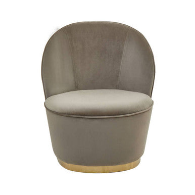 Orsina Kids Tamra Velvet Accent Chair – Mink and Gold Barrel Chair