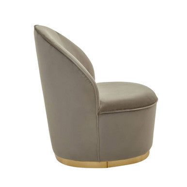 Orsina Kids Tamra Velvet Accent Chair – Mink and Gold Barrel Chair