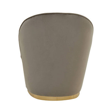 Orsina Kids Tamra Velvet Accent Chair – Mink and Gold Barrel Chair