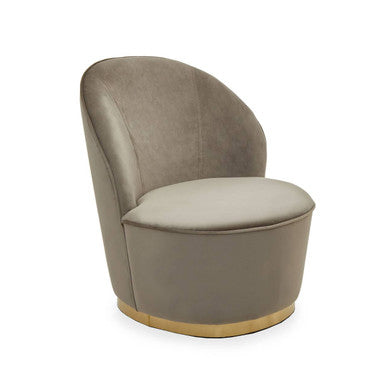 Orsina Kids Tamra Velvet Accent Chair – Mink and Gold Barrel Chair