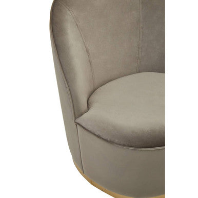 Orsina Kids Tamra Velvet Accent Chair – Mink and Gold Barrel Chair