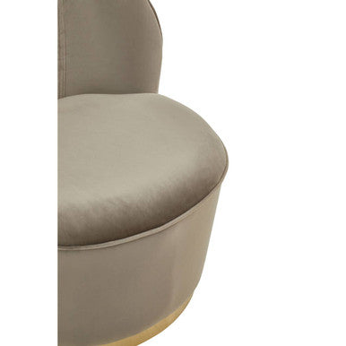 Orsina Kids Tamra Velvet Accent Chair – Mink and Gold Barrel Chair