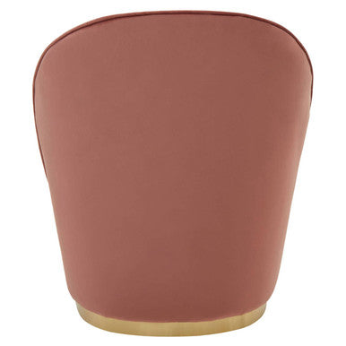 Orsina Kids Tamra Velvet Swivel Chair – Dusty Pink with Gold Base