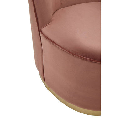 Orsina Kids Tamra Velvet Swivel Chair – Dusty Pink with Gold Base