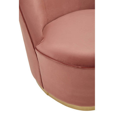 Orsina Kids Tamra Velvet Swivel Chair – Dusty Pink with Gold Base