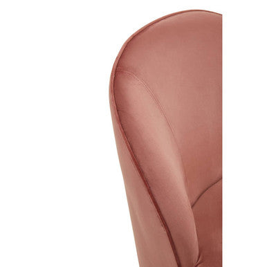 Orsina Kids Tamra Velvet Swivel Chair – Dusty Pink with Gold Base