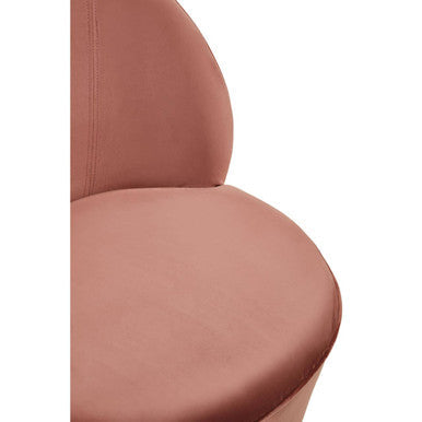 Orsina Tamra Dusty Pink Velvet Barrel Accent Chair with Gold Base