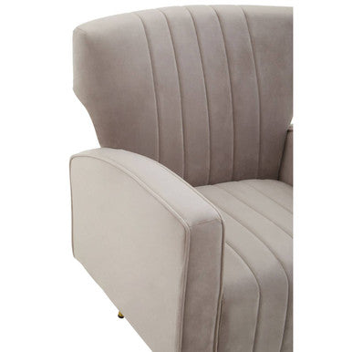 Orsina Hayley Mink Velvet Armchair – Tufted Accent Chair with Gold Legs