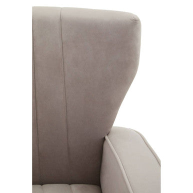 Orsina Hayley Mink Velvet Armchair – Tufted Accent Chair with Gold Legs