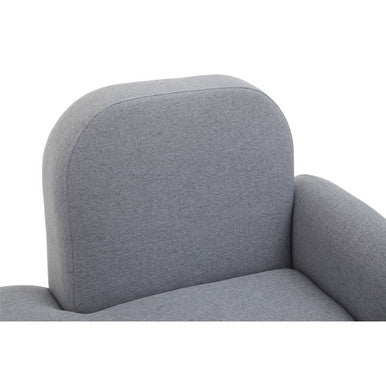 Orsina Heather Grey Right Hand Chaise Longue with Gold Legs