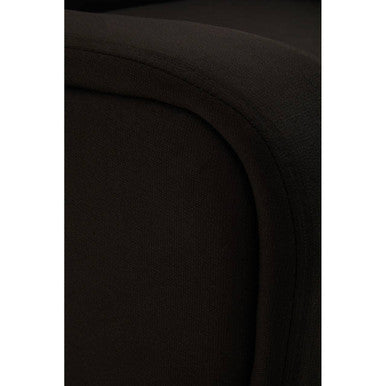 Orsina Holli Black Armchair – Modern Plush Accent Chair with Gold Legs