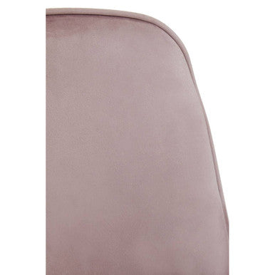 Orsina Demi Pink Velvet Dining Chair with Brushed Gold Legs