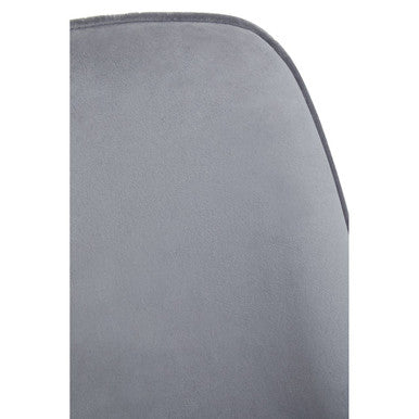 Orsina Demi Grey Velvet Dining Chair | Curved Back with Gold Legs