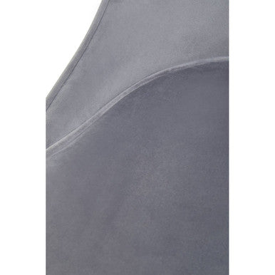 Orsina Demi Grey Velvet Dining Chair | Curved Back with Gold Legs