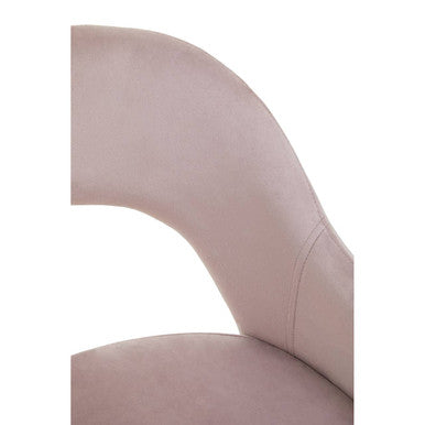 Orsina Dani Dusky Pink Velvet Dining Chair with Gold Legs