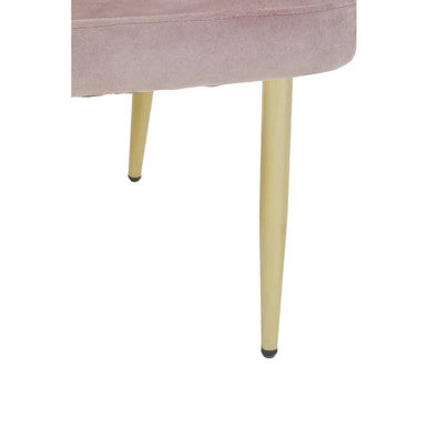 Orsina Dani Dusky Pink Velvet Dining Chair with Gold Legs