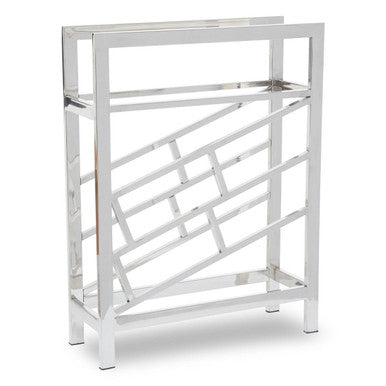 Orsina Barolo 12-Bottle Wine Rack – Modern Silver Steel Wine Storage