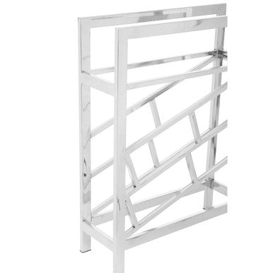 Orsina Barolo 12-Bottle Wine Rack – Modern Silver Steel Wine Storage