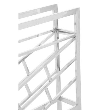 Orsina Barolo 12-Bottle Wine Rack – Modern Silver Steel Wine Storage