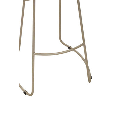 Orsina Nandri Bar Stool – Acacia Wood and Antique Silver Counter Seat