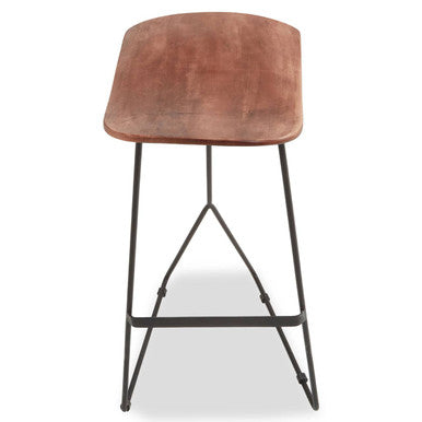 Orsina Nandri Acacia Wood Bar Stool – Modern Rustic Kitchen Seating