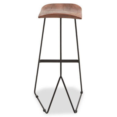 Orsina Nandri Acacia Wood Bar Stool – Modern Rustic Kitchen Seating