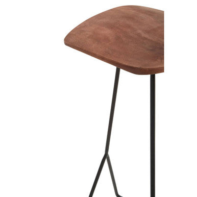 Orsina Nandri Acacia Wood Bar Stool – Modern Rustic Kitchen Seating