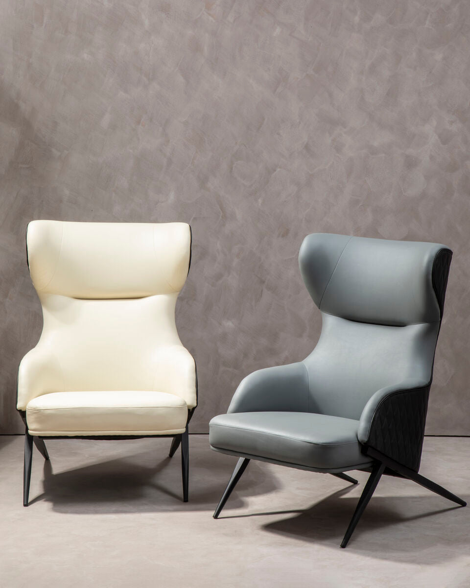 Orsina Kiev Grey Armchair – Modern Upholstered Wingback Accent Chair