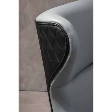 Orsina Kiev Grey Armchair – Modern Upholstered Wingback Accent Chair
