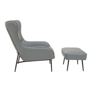 Orsina Kaiko Camel Faux Leather Armchair and Footstool Lounge Set