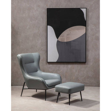 Orsina Kaiko Camel Faux Leather Armchair and Footstool Lounge Set