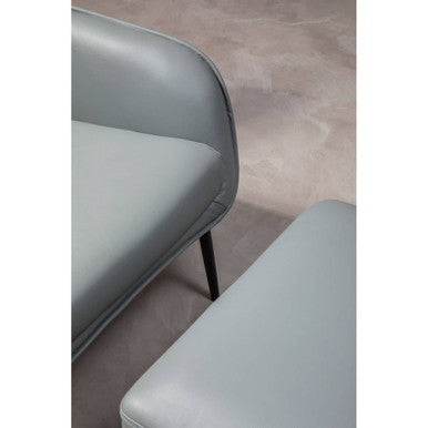 Orsina Kaiko Camel Faux Leather Armchair and Footstool Lounge Set