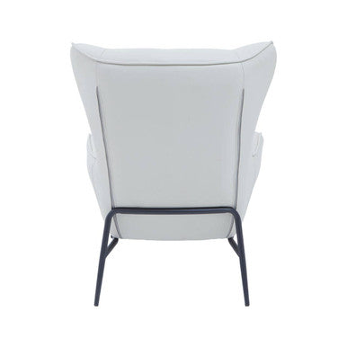 Orsina Kaiko Stone Faux Leather Wingback Armchair and Footstool Set
