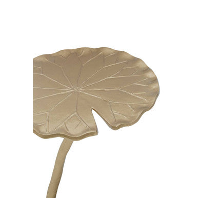 Orsina Gold Scalloped Side Table – Handcrafted Aluminium Pedestal