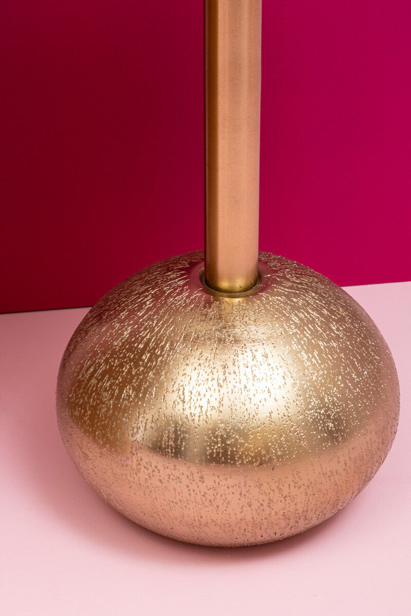 Orsina Gold Side Table – Geometric Mosaic Top with Round Base